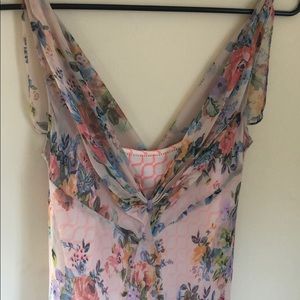 Anthropologie Floral Silk Dress
